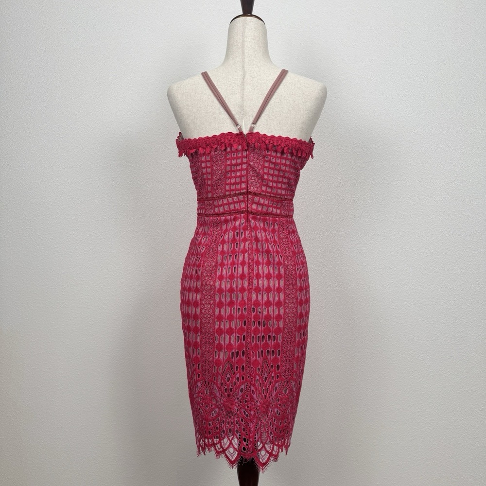 Harlyn Dress Womens M Pink Lace Feminine‎ Coquette Event Dainty Preppy Old Money - Picture 9 of 16
